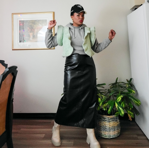 Reitmans Dresses & Skirts - Reitmans Faux Leather Maxi Skirt, 9